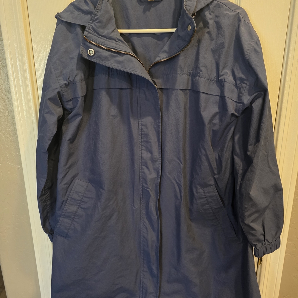 Eileen Fisher Blue Trench Coat